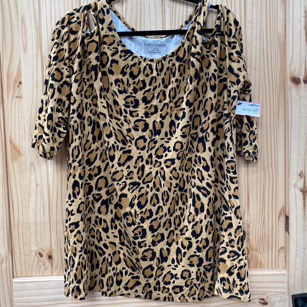 WOMENS JESSICA LONDON LEOPARD CASUAL SHIRT 18/20 1X