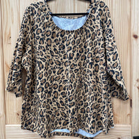 WOMENS JESSICA LONDON LS LEOPARD TOP 22/24 2X