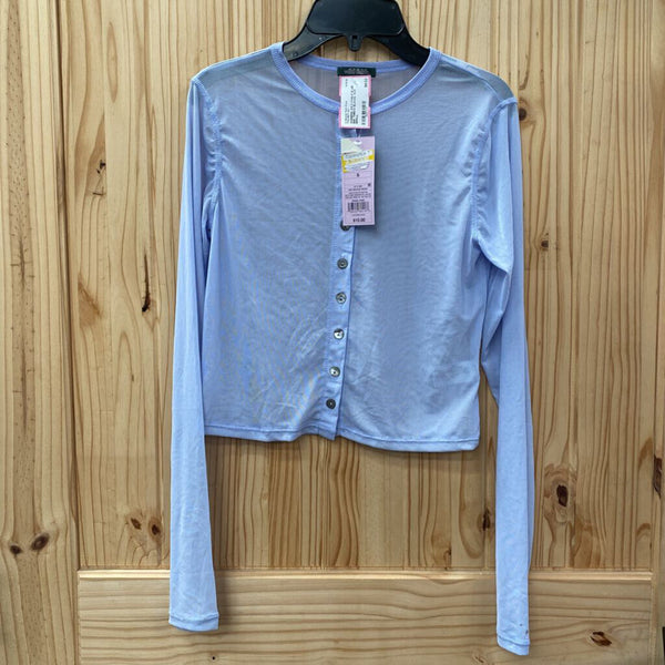 WOMENS WILD FABLE BLUE SEE THREW BLOUSE SIZE SMALL