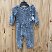 GIRLS JUST ONE YOU LS GREY ROMPER 9M