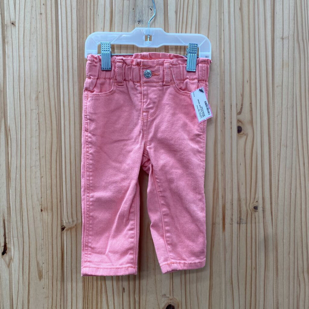 GIRLS GAP PINK DENIM JEANS 6/12M
