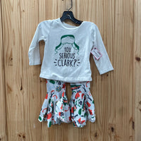 GIRLS YOU SERIOUS CLARK 2PC SET CHRISTMAS THEME 80 12/18M
