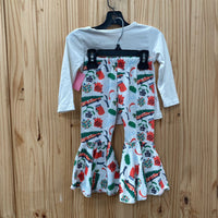 GIRLS YOU SERIOUS CLARK 2PC SET CHRISTMAS THEME 80 12/18M
