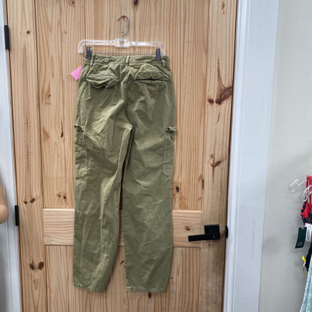 WOMENS ZARA OLIVE GREEN CARGO PANTS 4