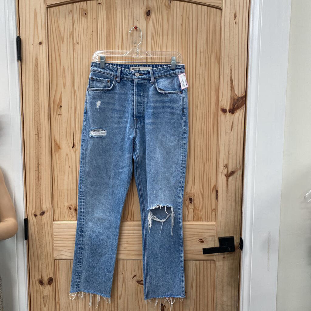 WOMENS GRLFRND DENIM DIST. JEANS 27