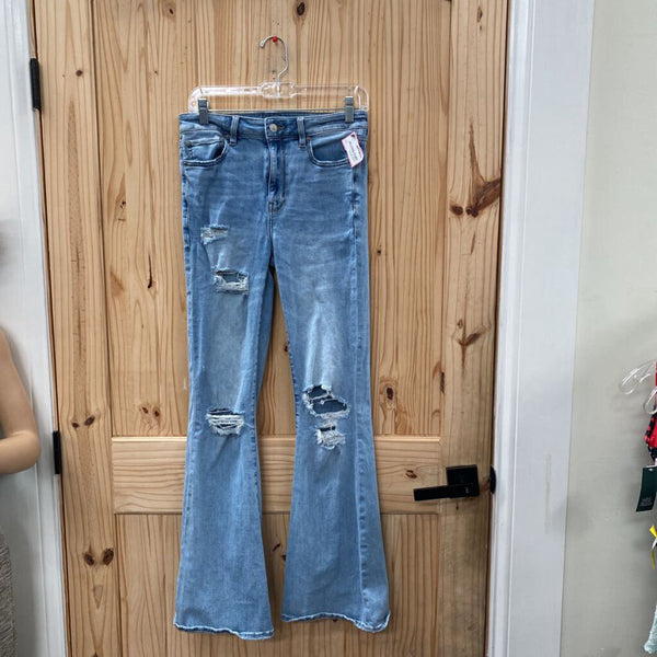 WOMENS AMERICAN EAGLE DENIM DIST. JEANS 6 LONG