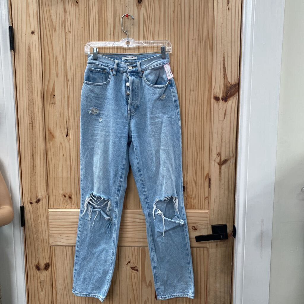 WOMENS PACSUN LT DENIM DIST. JEANS 26