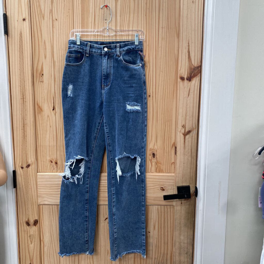 WOMENS PRETTY LITTLE THING DENIM DIST. JEANS 4