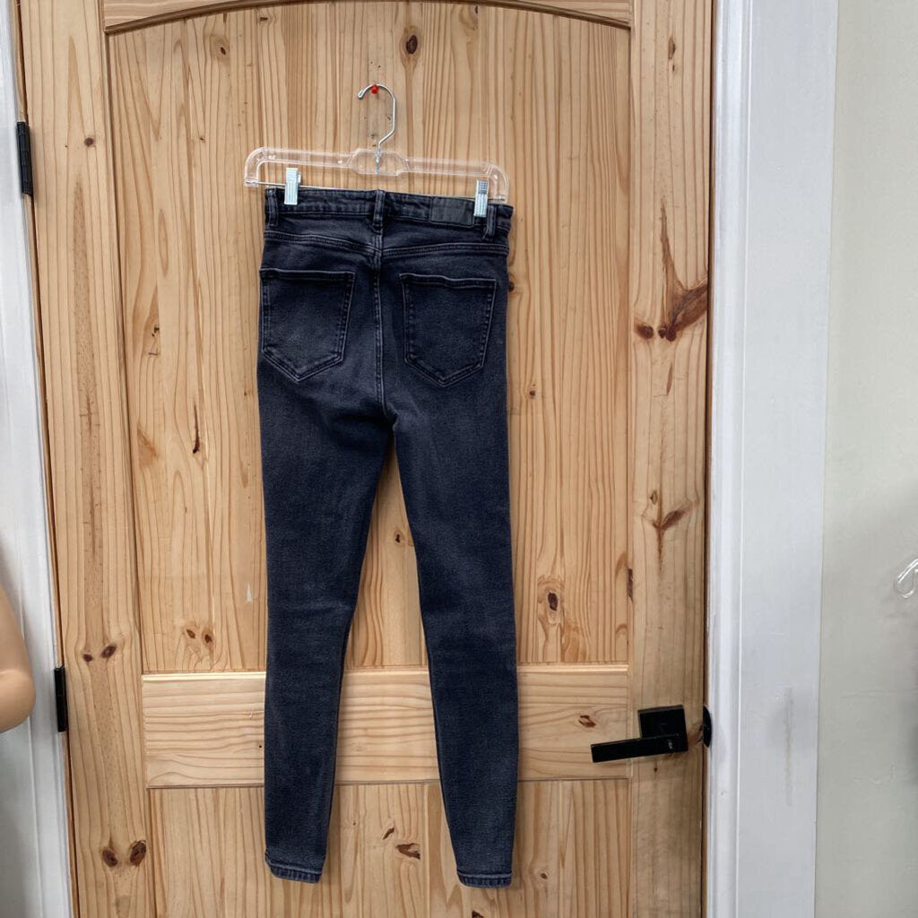 WOMENS ZARA BLK DENIM JEANS 6