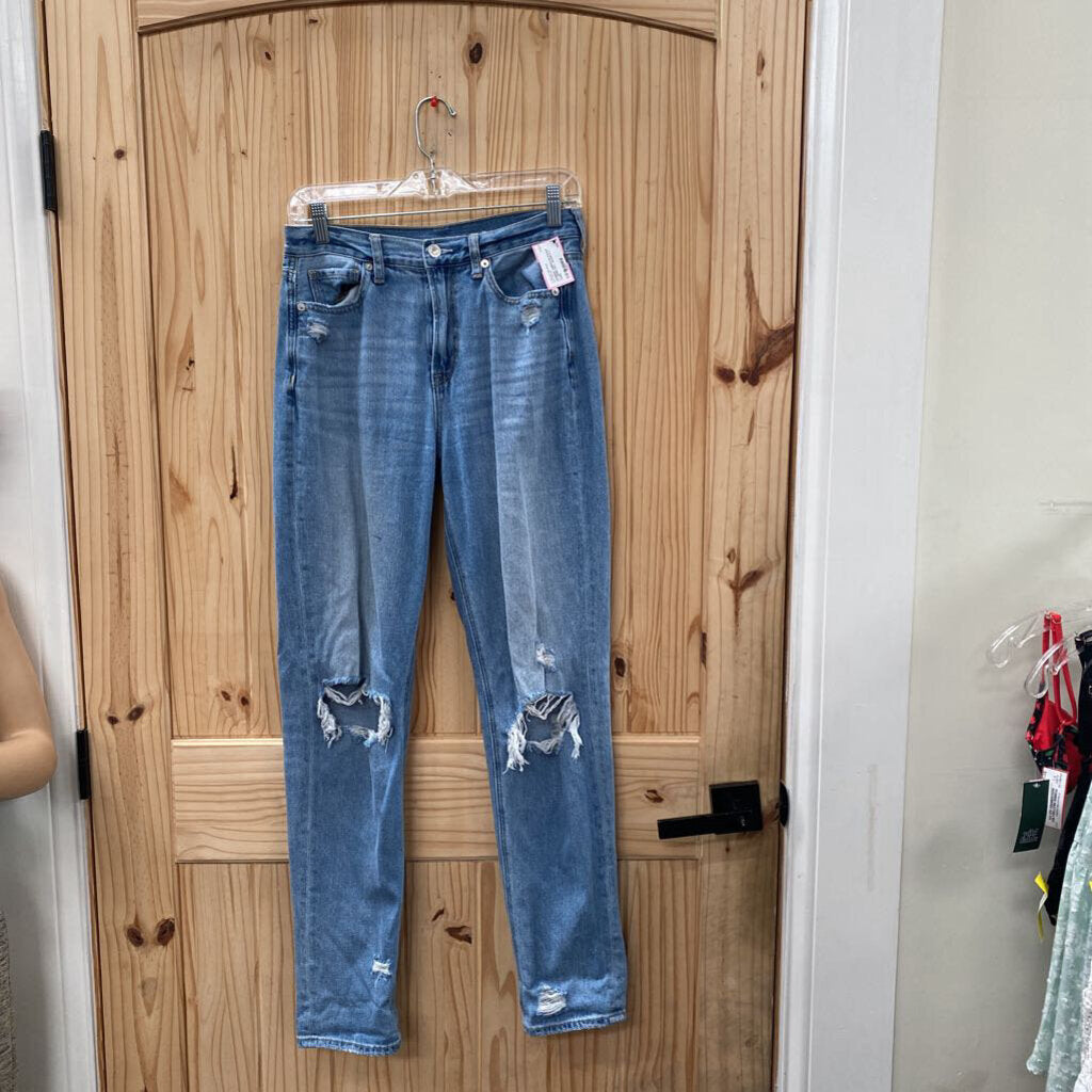 WOMENS AMERICAN EAGLE LT DENIM DIST. JEANS 4 X-LONG