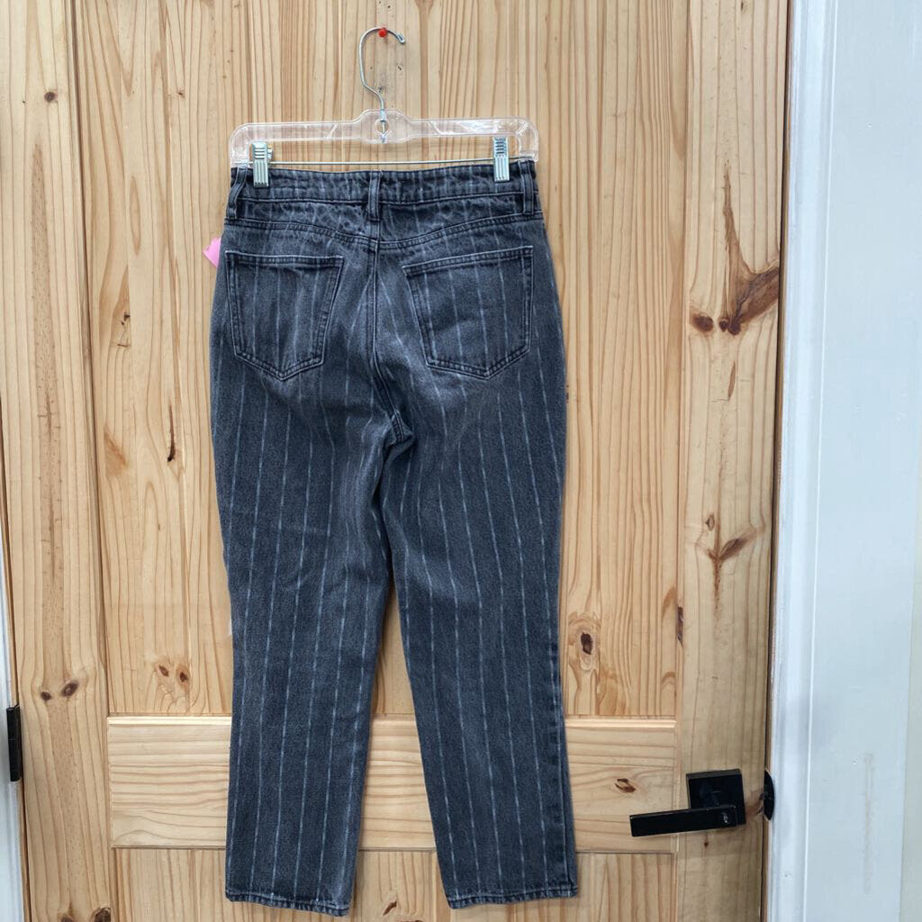 WOMENS PACSUN BLK/WHITE PINSTRIPE JEANS 26