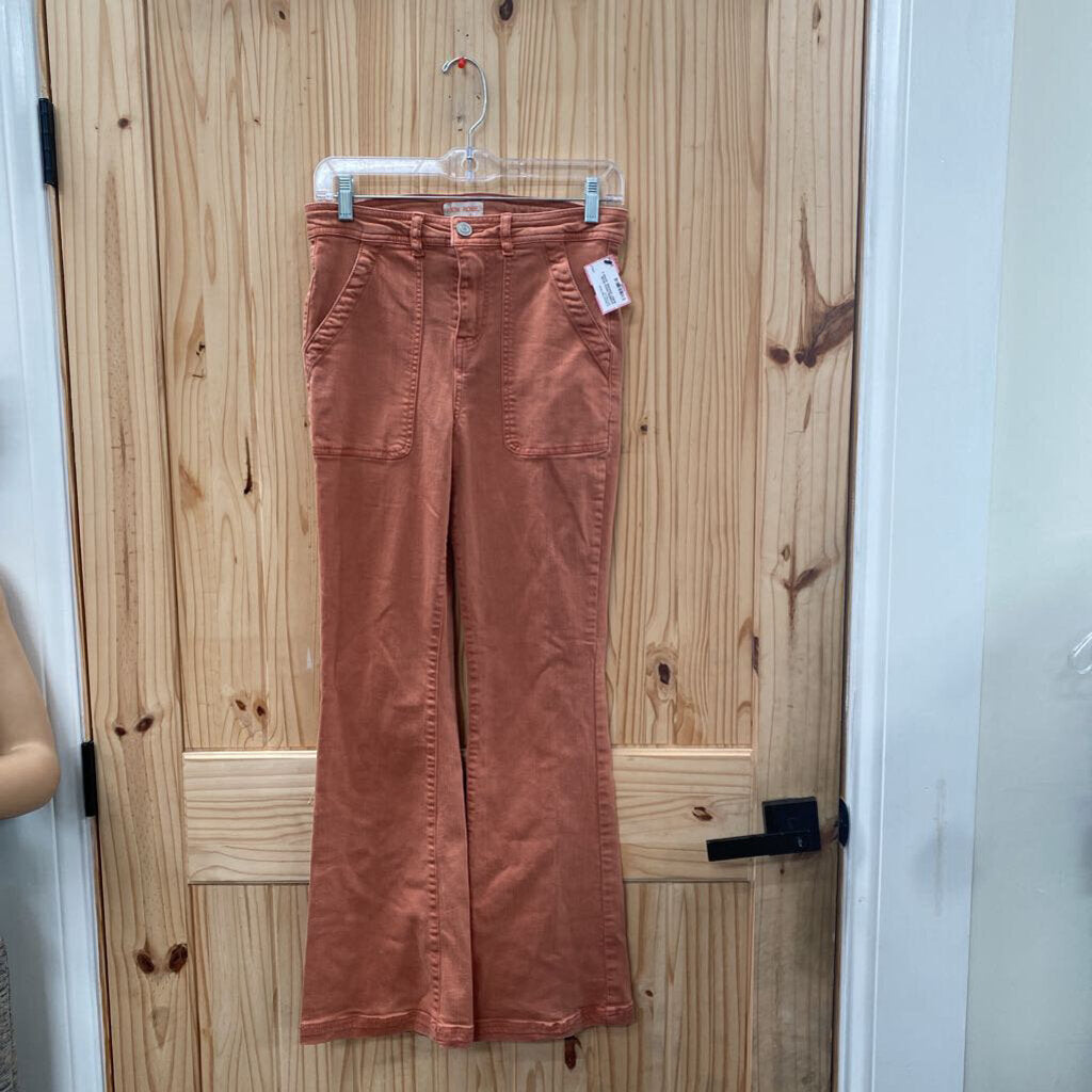 WOMENS KNOW ROSE BURNT ORANGE JEANS 4