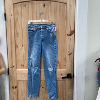 WOMENS & DENIM LT DENIM DIST. JEANS 4