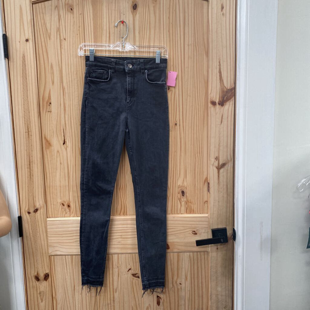 WOMENS ZARA BLK DENIM JEANS 4