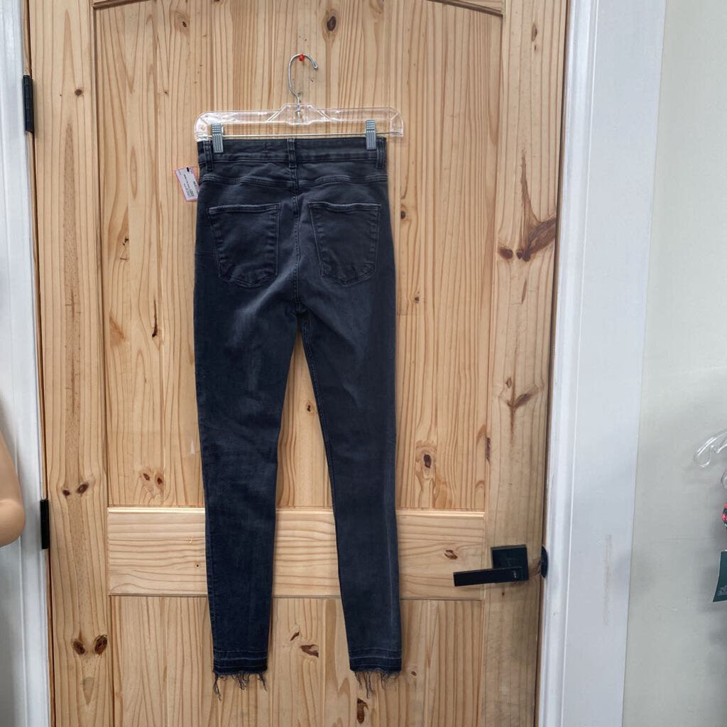 WOMENS ZARA BLK DENIM JEANS 4