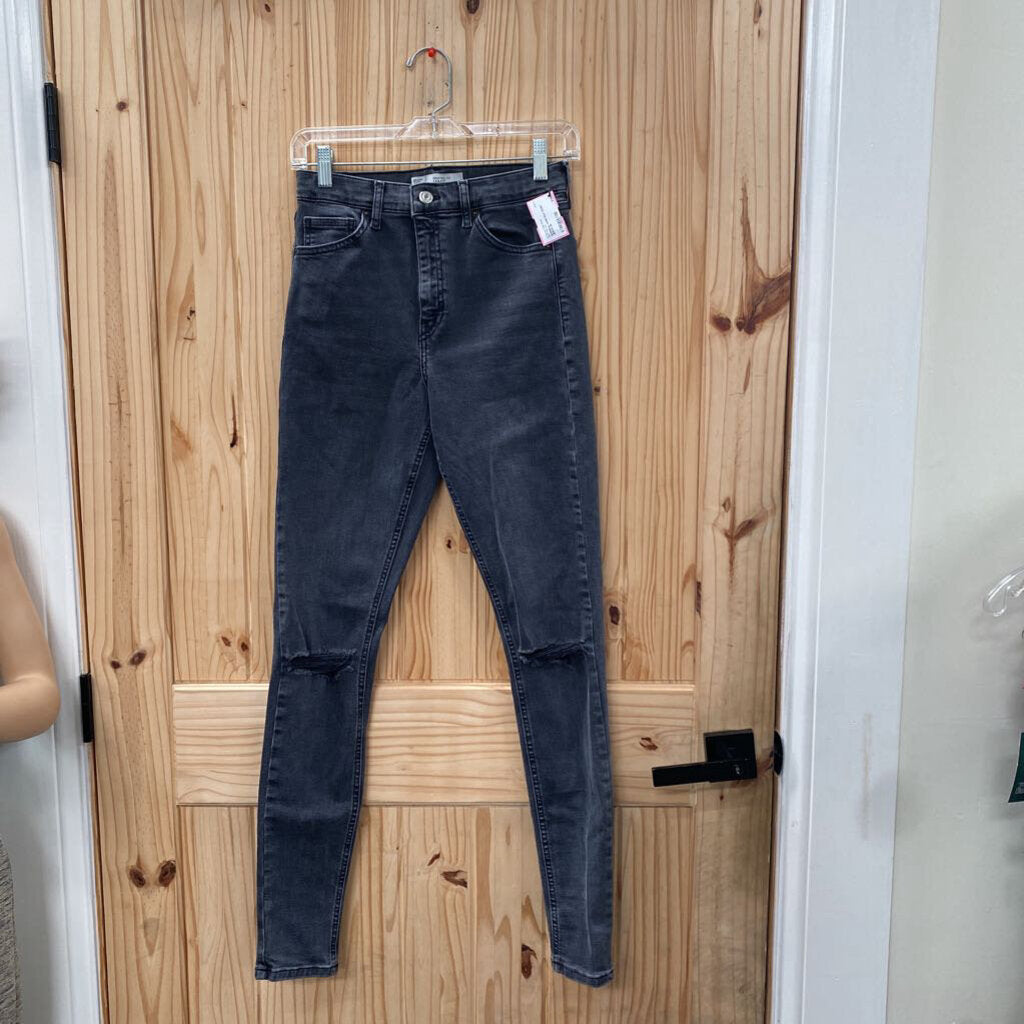 WOMENS JAMIE BLK DENIM JEANS 28