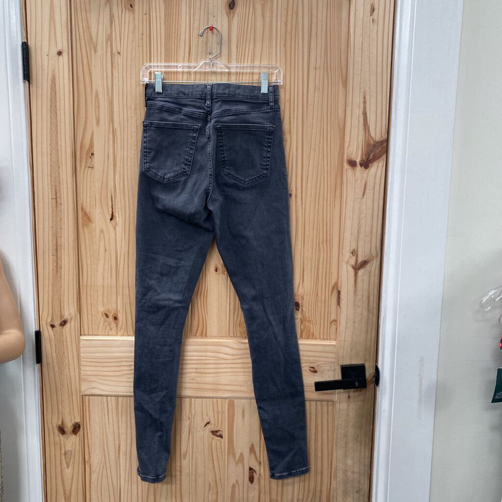 WOMENS JAMIE BLK DENIM JEANS 28