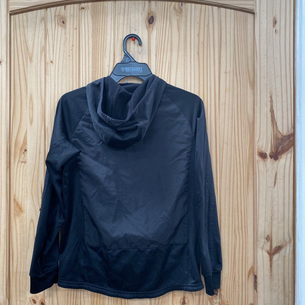 WOMENS ADIDAS BLK HOODED PULLOVER S