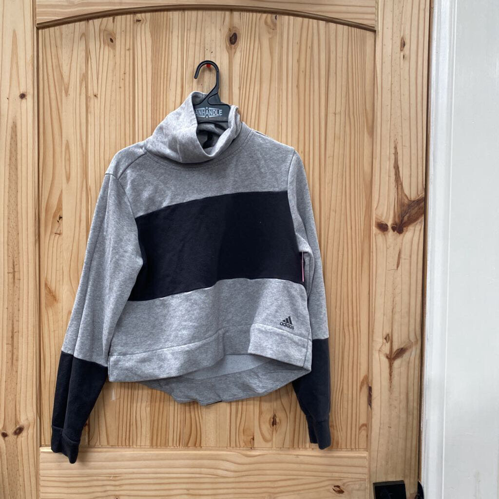 WOMENS ADIDAS LS SHIRT GREY/BLK S