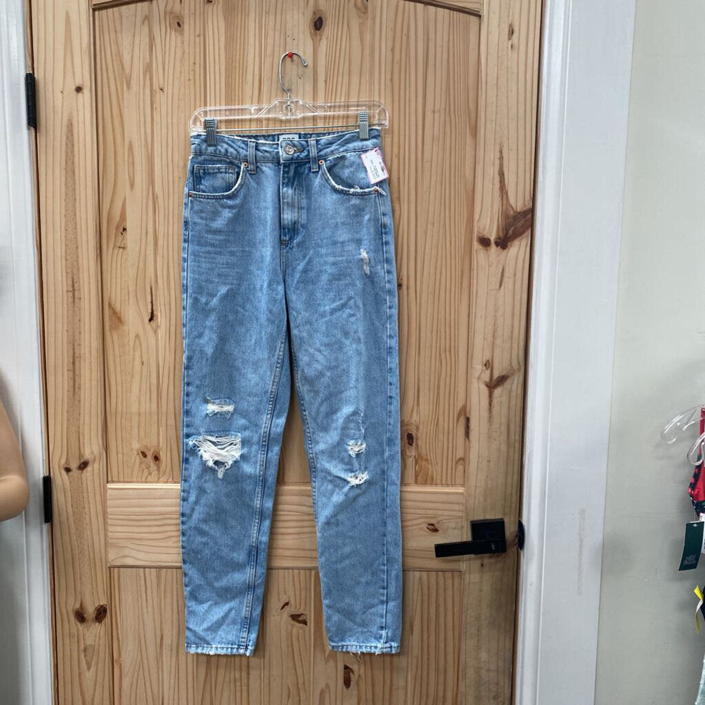 WOMENS BDG LT DENIM DIST. JEANS 26