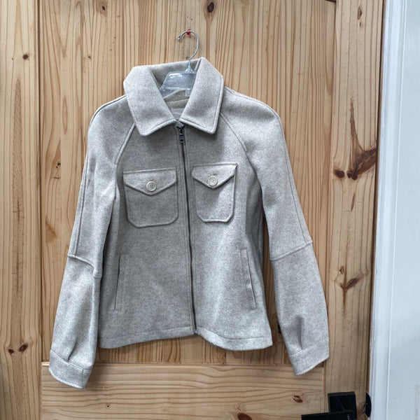 WOMENS AVEC LES FILLES TAUPE FLEECE JACKET XS
