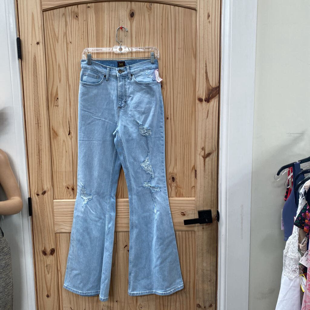 WOMENS LEE LT DENIM DIST. FLARE JEANS 27