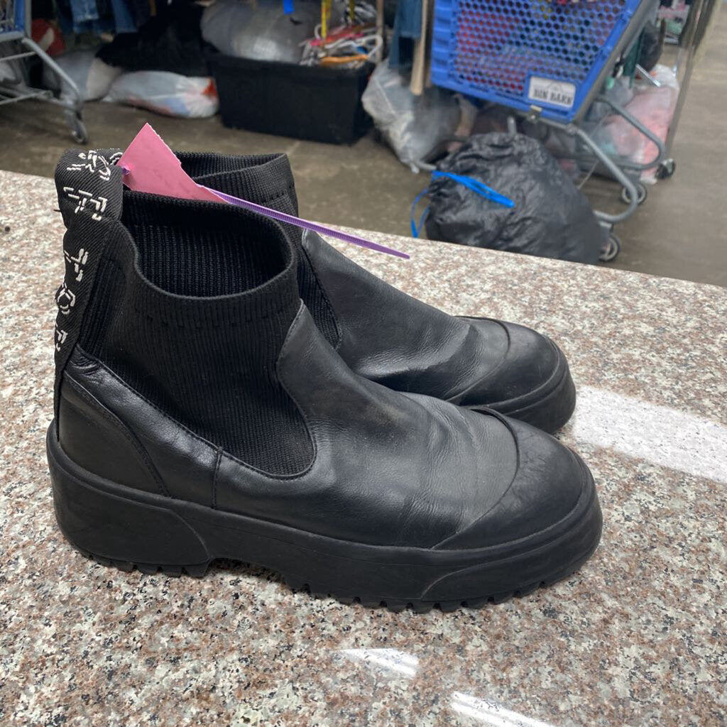 WOMENS ZARA TRF BLK BOOTS 9