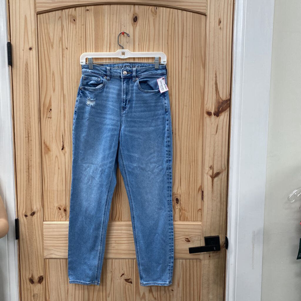 WOMENS AMERICAN EAGLE LT DENIM JEANS 4 REGULAR