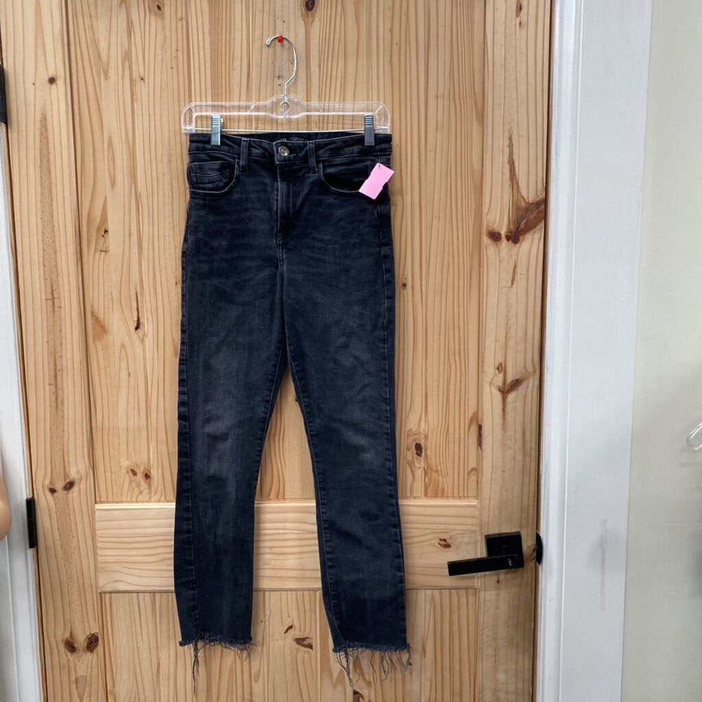 WOMENS ZARA BLK DENIM JEANS 6