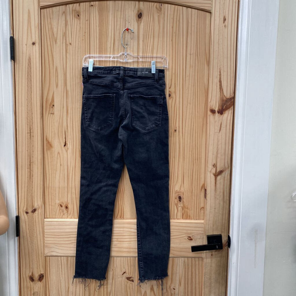 WOMENS ZARA BLK DENIM JEANS 6