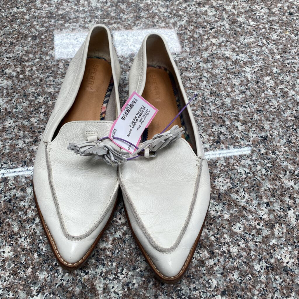 WOMENS SPERRY WHITE CASUAL SHOES 9