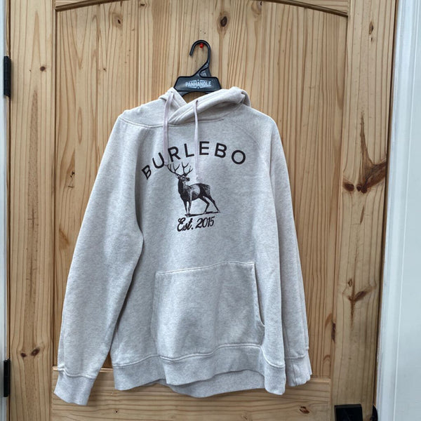 MENS BURLEBO TAUPE HOODIE W/DEER M