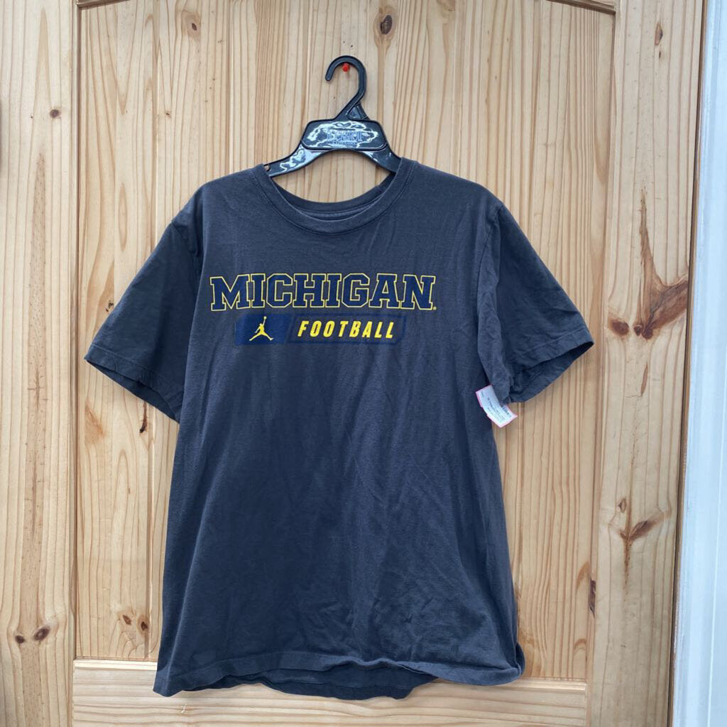 MICHIGAN FOOTBALL DK GREY SHIRT L