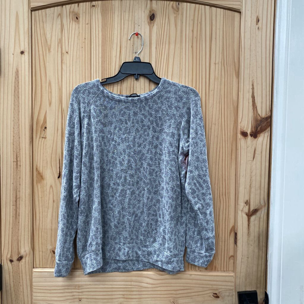 WOMENS BUFFALO GREY LEOPARD LS SHIRT S