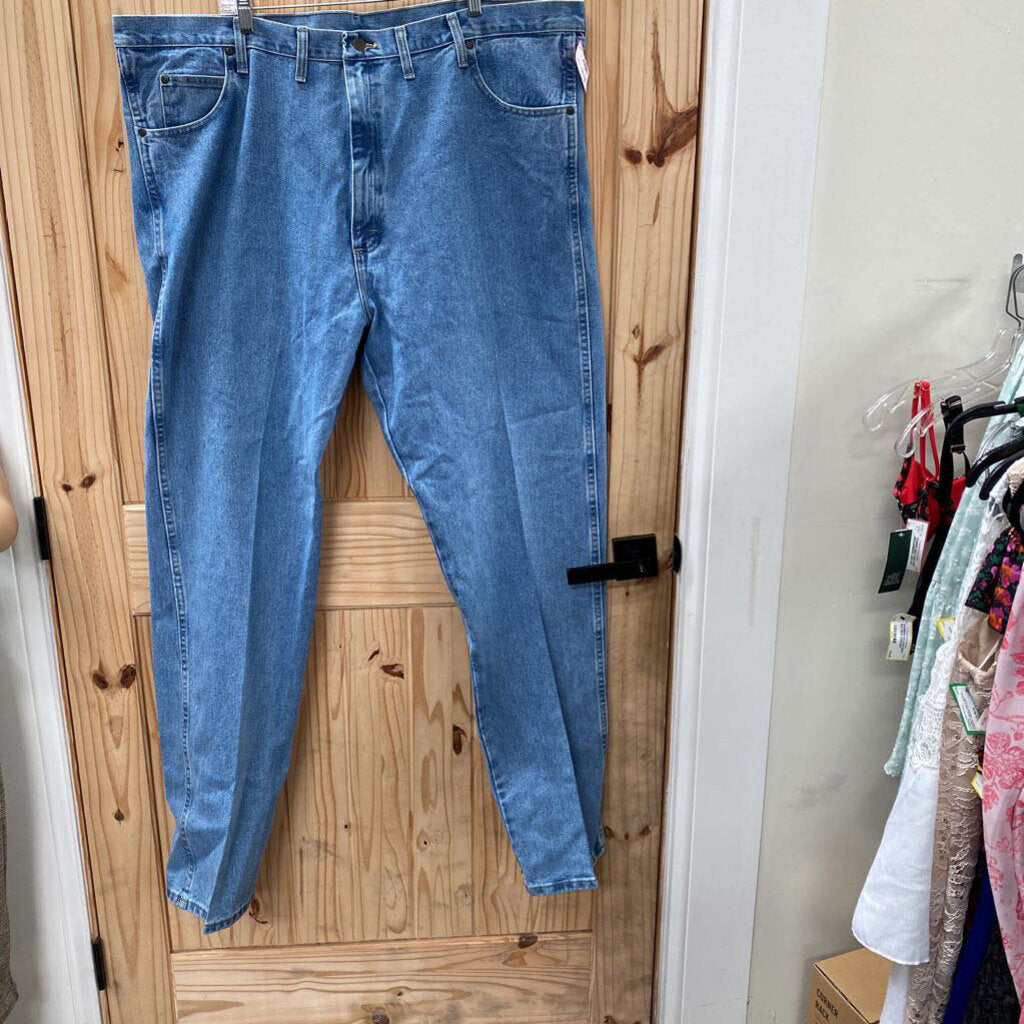 MENS WRANGLER LT DENIM JEANS 48X36