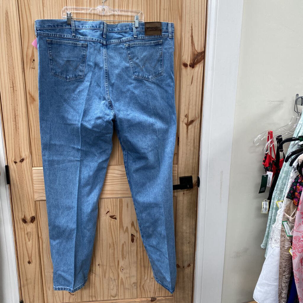 MENS WRANGLER LT DENIM JEANS 48X36