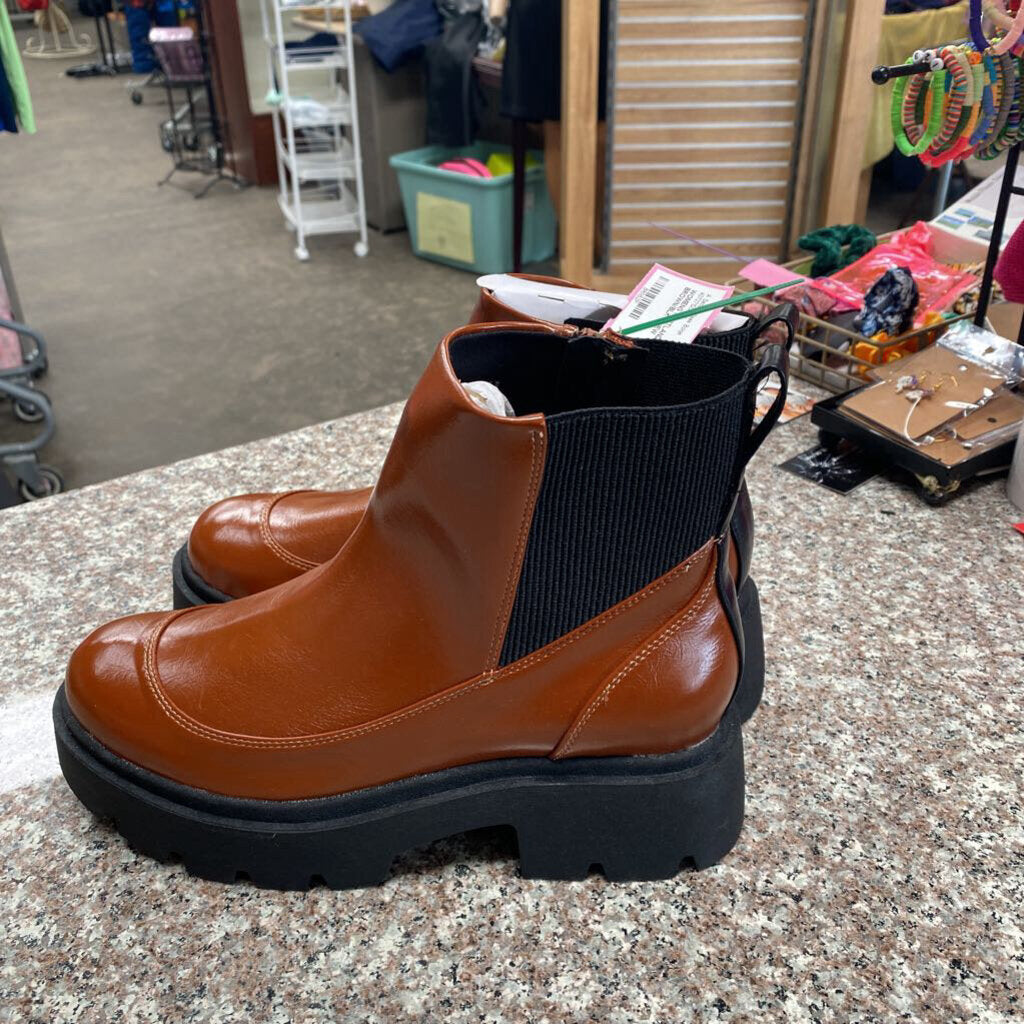 WOMENS PORTLAND BOOTS BROWN/BLK 9 NEW