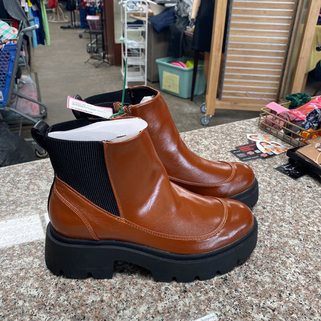 WOMENS PORTLAND BOOTS BROWN/BLK 9 NEW