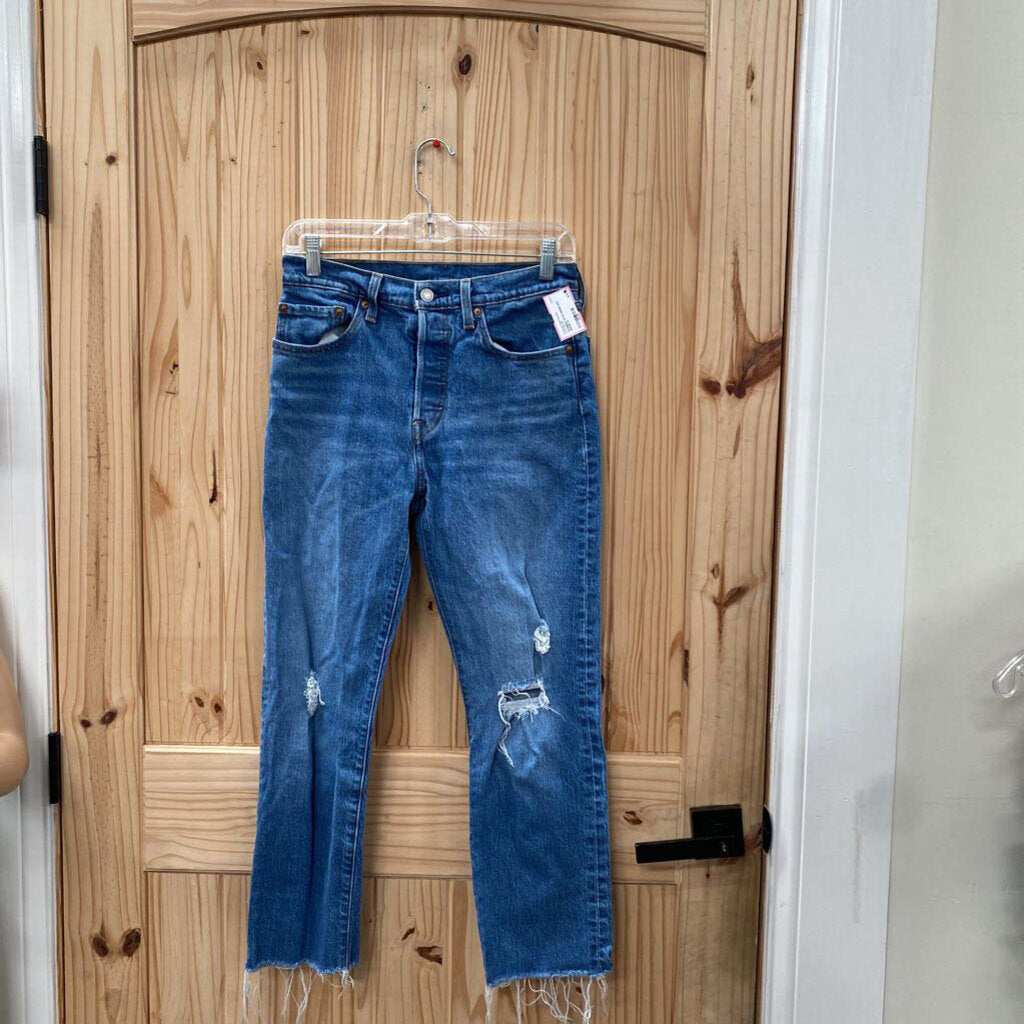 WOMENS LEVIS DENIM DIST. JEANS 27