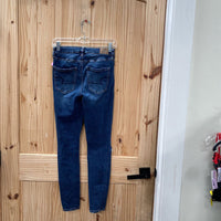 WOMENS AMERICAN EAGLE DK DENIM DIST. JEANS 4 REGULAR
