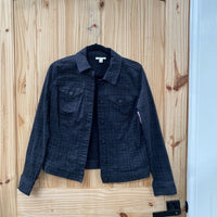 WOMENS STYLE & CO. BLK/WHITE PINSTRIPE JACKET S