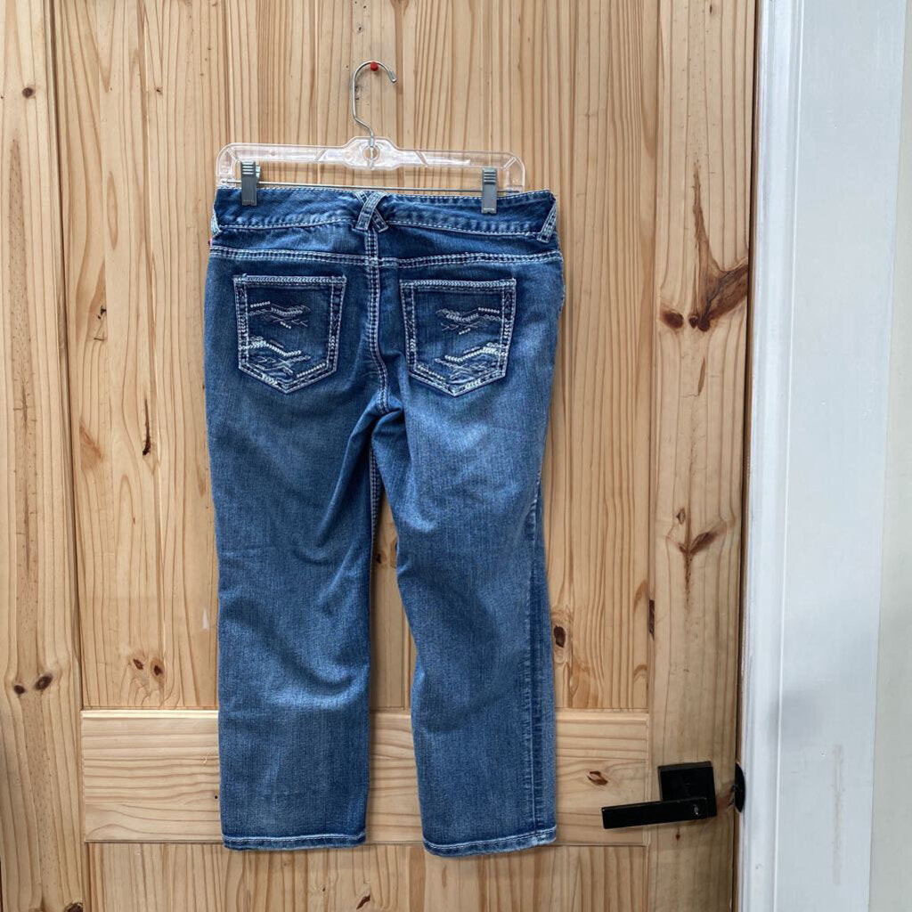 WOMENS MAURICES DENIM CAPRIS 5/6