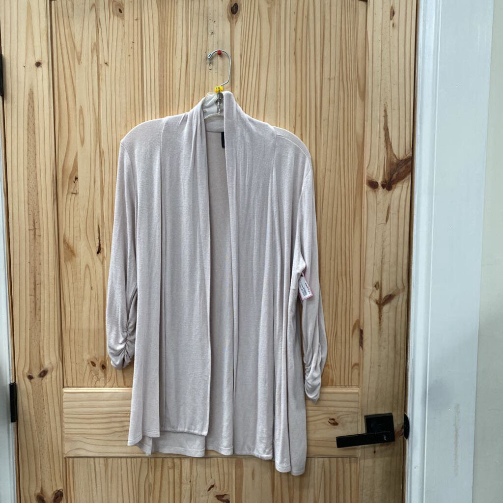 WOMENS BOBEAU LT TAN CARDIGAN L