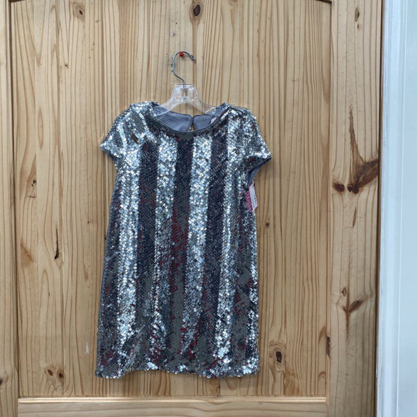 GIRLS GB GIRLS SILVER SEQUIN DRESS 5