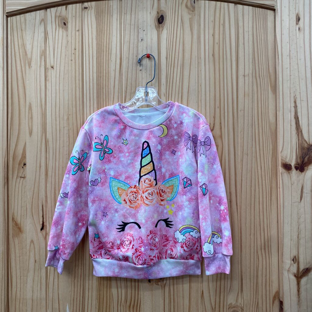GIRLS UNICORN SWEATSHIRT PINK