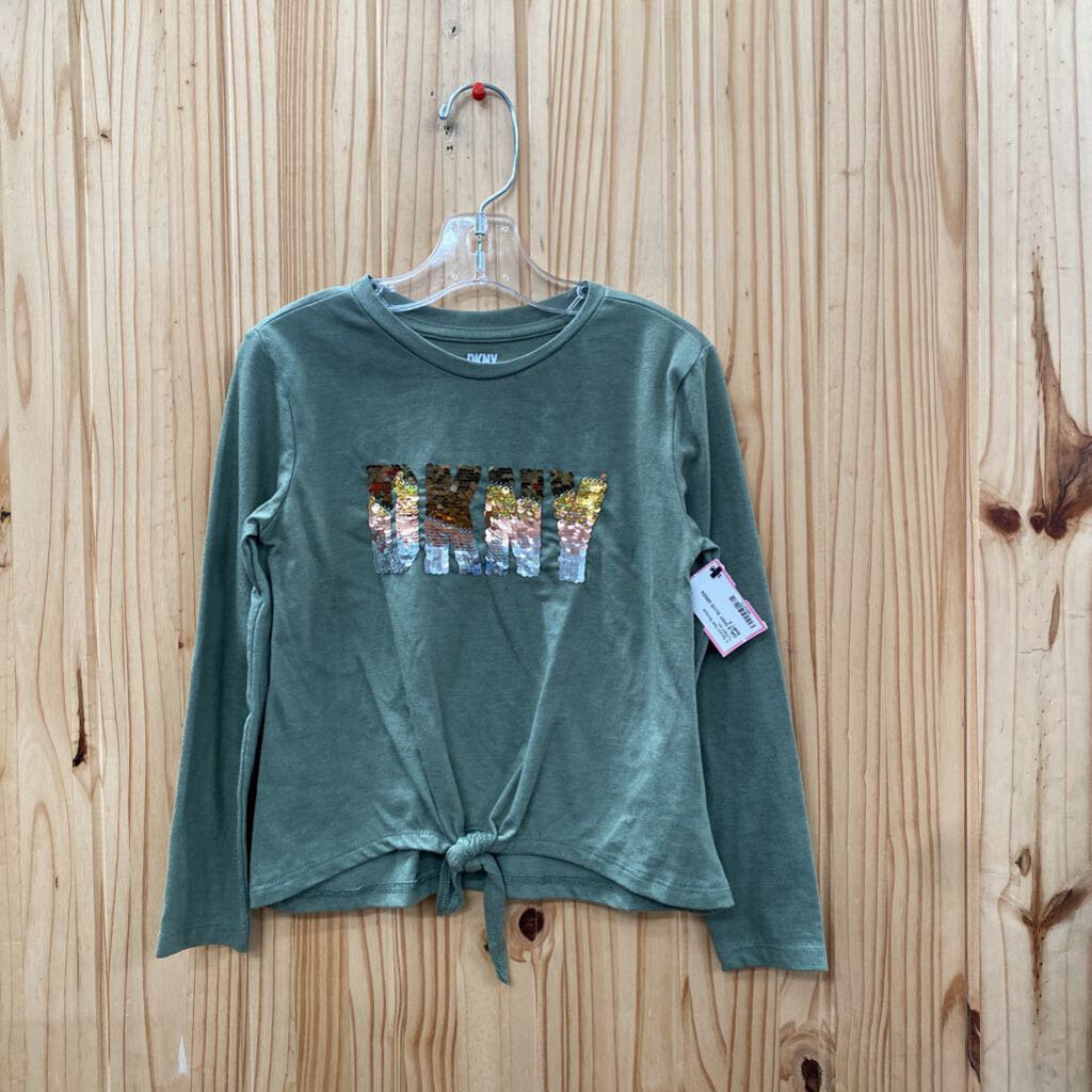 GIRLS DKNY OLIVE GREEN SHIRT 5
