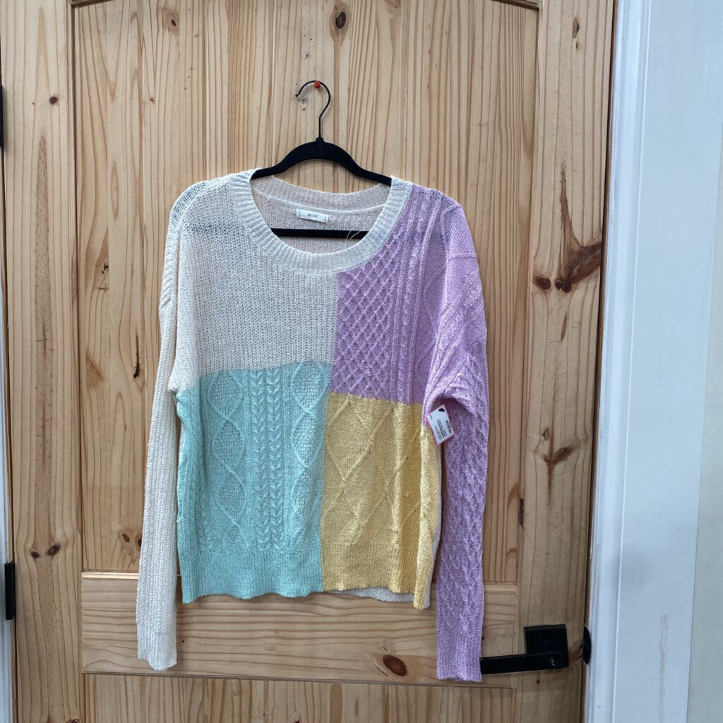 WOMENS MINE CASUAL SWEATER IVORY/MULTI COLOR L