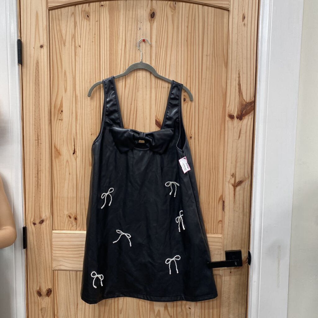 WOMENS SHEIN BLK SL DRESS W/BOWS M