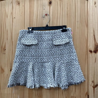 WOMENS FANCO BLK/WHITE CASUAL SKIRT L NWT