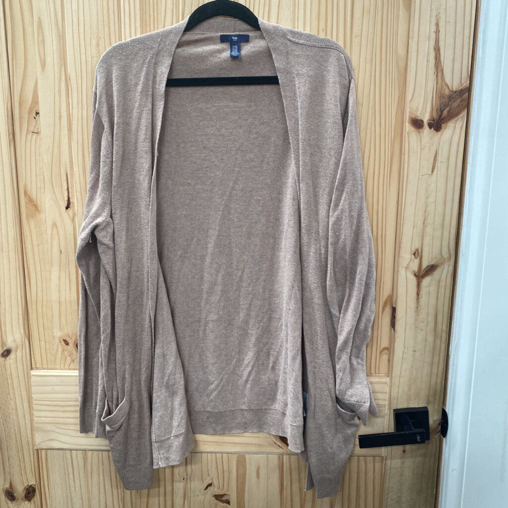 WOMENS GAP DK TAUPE CARDIGAN XXL
